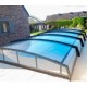 Abri de Piscine Bas Abrisol télescopique Chypre 8.37x4.50m sans rail