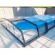 Abri de Piscine Bas Abrisol télescopique Chypre 8.37x4.50m sans rail