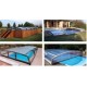 Abri de Piscine Bas Abrisol télescopique Chypre 8.37x4.50m sans rail