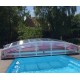 Abri de Piscine Bas Abrisol télescopique Chypre 8.37x4.50m sans rail