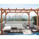 Pérgola exenta de madera Sitges 400x300cm 12m2