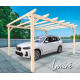 Cochera de madera para coches 5x3m Badajoz 15m2 Maderland