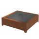 Square Corten 1000 Infire Steel Fire Bowl