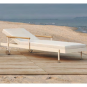 Chaise Longue Sun Lounger Hamptons aluminium écru Vondom