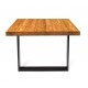 Table salle à manger en bois Annette Premium 1.6x0.96m couleur Chêne