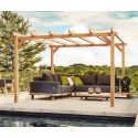 Pérgola exenta de madera Linares 5x3m 15m2