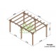 Linares freistehende Pergola aus Holz 6x4m 24m2