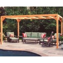 Alicante zelfdragende ruw houten pergola 4x3m 12m2