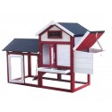 Wooden Garden Chicken Coop 2-3 Habrita Hens 0.94m2 Two-Body