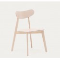 Set of 4 Light solid wood chairs with Fina VeryForma wooden legs