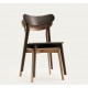 Set of 4 Brown solid wood chairs with VeryForma wood legs