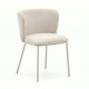 Set van 2 Elia VeryForma beige stoelen in stof en metaal