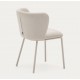 Set van 2 Elia VeryForma beige stoelen in stof en metaal