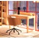 Essenhouten en rotan bureautafel 120x60 Andu VeryForma