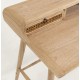 Mindi and rattan wood desk table 110x60 Ula VeryForma