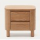 Ash Wood Nightstand and Drawer 55x50 Saly VeryForma