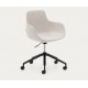 Chaise de bureau beige et aluminium finition noire mate Tisia VeryForma