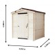 Alpina wooden dry toilet shelter 2.10x2.21 Habrita 4.64m2