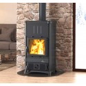 Nordica Extraflame Fedora 8.3kW Stufa a legna in acciaio nera