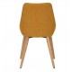 Set of 2 Dining Chairs Ari Ochre Fabric Dark Oak Base VeryForma