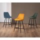 Lot de 2 Chaises Plan de Travail Velours Jaune et Métal Ari VeryForma