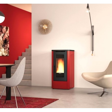 Poêle à granulés canalisé Dahiana Plus VFS 10 kW La Nordica Extraflame Bordeaux