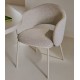 Set of 2 Aina Chairs in beige chenille fabric and metal VeryForma