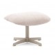 Aspe footstool beige fabric and metal VeryForma