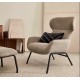 Lina fauteuil in lichtbruine chenille stof en VeryForma staal