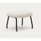 Lina footstool in white terry fabric and VeryForma