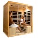 Quatro Panoramic 4-seater Infrared Sauna in VerySpas Spruce