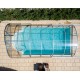 Abri de Piscine Zen mi-haut Abrilios Télescopique pour piscine 600x300